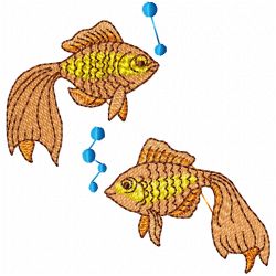 Fishes Embroidery Design 1 Fishes Embroidery Design 1
